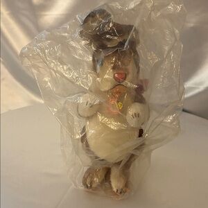 Steiff knoff IM OHR Bunny Figurine in Brown and Cream - Decorative